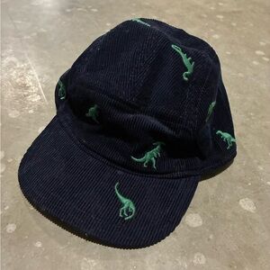 Hanna Andersson 3 year old S Boy Navy Corduroy Hat Green Dinosaur Embroidery Cap